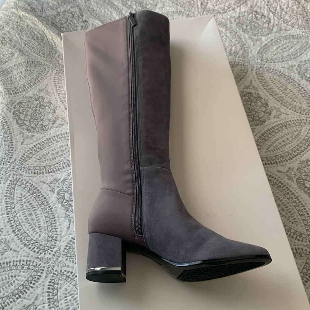 Calvin Klein high boots. Gray  8.5